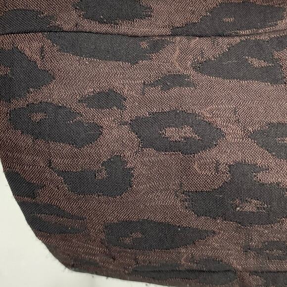 BCBGMAXAZRIA Blazer Convertible Jeweled Pins Wool Knit Trim Leopard Womens XS - Picture 9 of 15